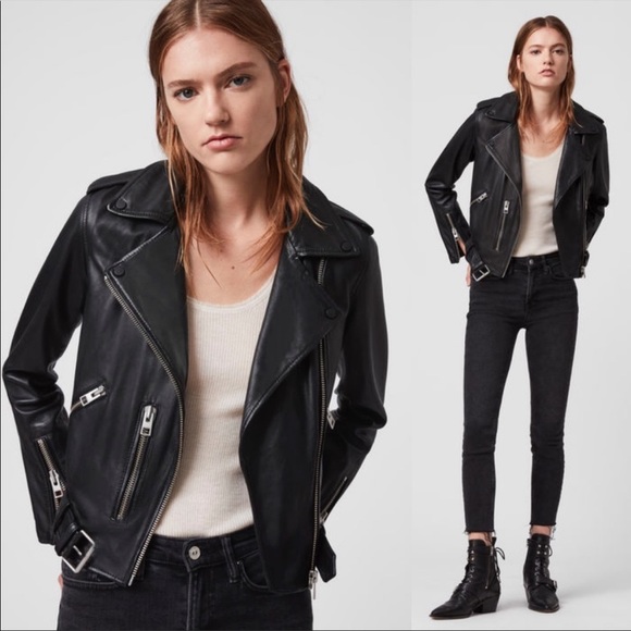 All Saints Jackets & Blazers - NWOT ALLSAINTS BALFERN LEATHER BIKER JACKET Size 0